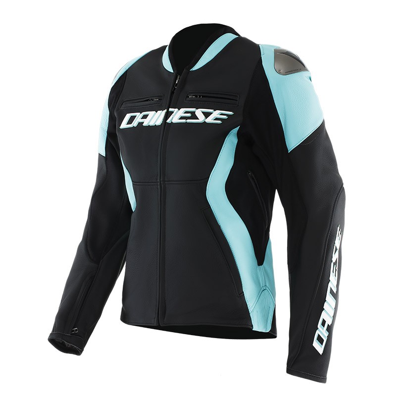 Dainese Racing 5 Pelle Nero-Acquamarina Lady