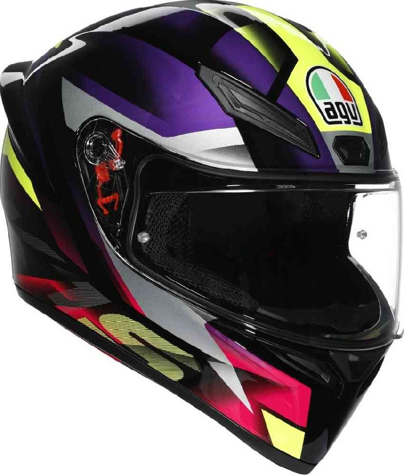 AGV K1 S E2206 Fastlap Nero-Viola-Rosa